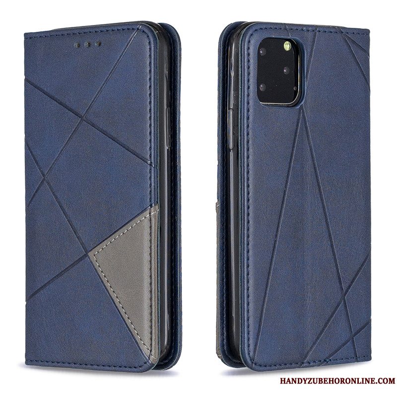 Etui iPhone 11 Pro Max Læder Telefonsimple, Cover iPhone 11 Pro Max Beskyttelse Sort Business