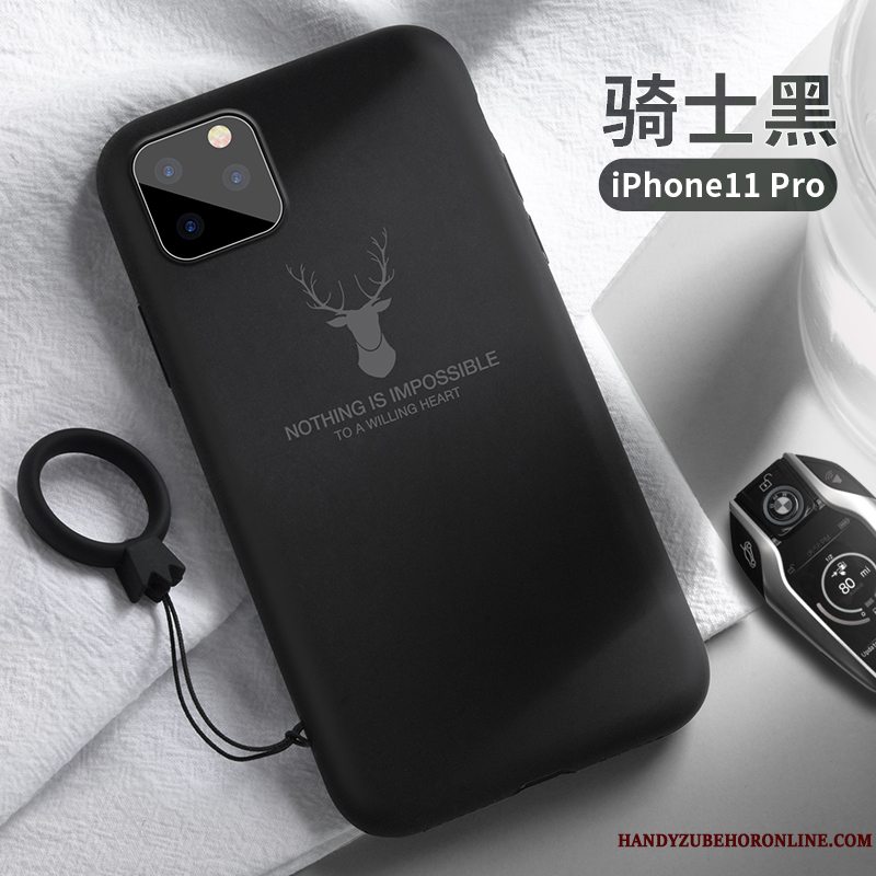 Etui iPhone 11 Pro Max Silikone Trendy Telefon, Cover iPhone 11 Pro Max Beskyttelse Anti-fald Grøn