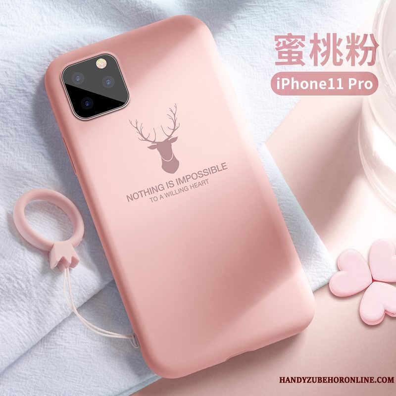 Etui iPhone 11 Pro Max Silikone Trendy Telefon, Cover iPhone 11 Pro Max Beskyttelse Anti-fald Grøn