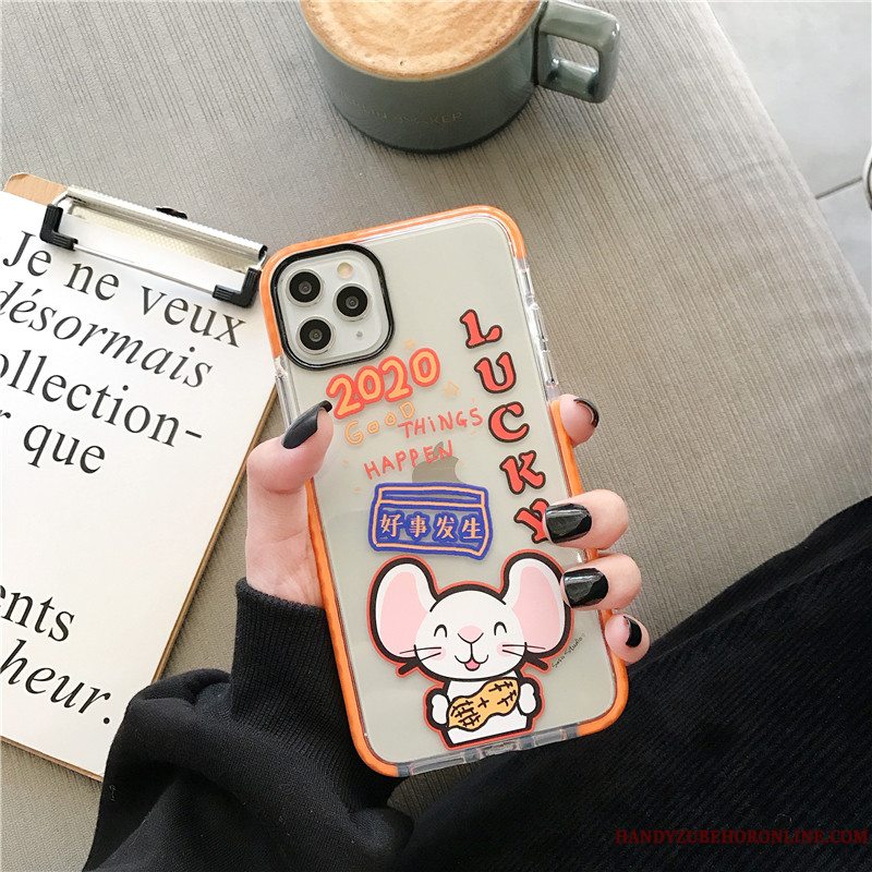 Etui iPhone 11 Pro Max Tasker Elskeren Anti-fald, Cover iPhone 11 Pro Max Cartoon Gennemsigtig Telefon