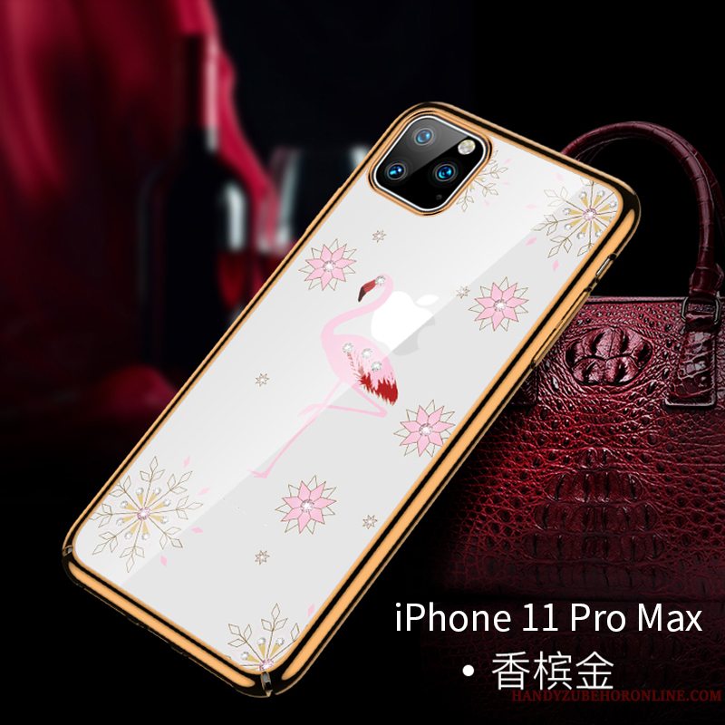 Etui iPhone 11 Pro Max Tasker High End Net Red, Cover iPhone 11 Pro Max Luksus Telefonrød