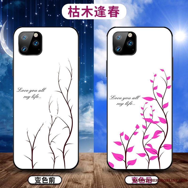 Etui iPhone 11 Pro Max Tasker Tynd Af Personlighed, Cover iPhone 11 Pro Max Kreativ Trendy Hvid