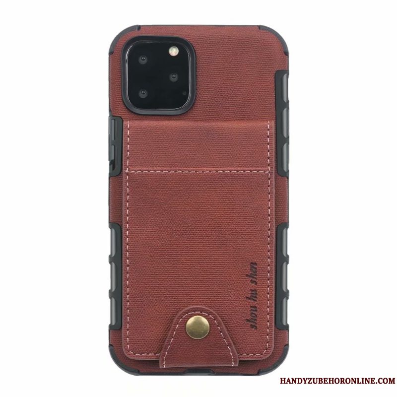 Etui iPhone 11 Pro Max Tegnebog Telefonrød, Cover iPhone 11 Pro Max Tasker Kort