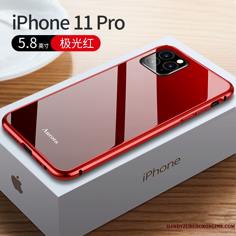Etui iPhone 11 Pro Metal Tynd Telefon, Cover iPhone 11 Pro Luksus Ramme Glas