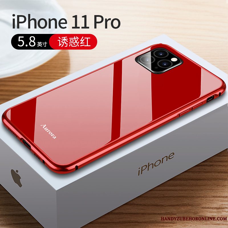 Etui iPhone 11 Pro Metal Tynd Telefon, Cover iPhone 11 Pro Luksus Ramme Glas