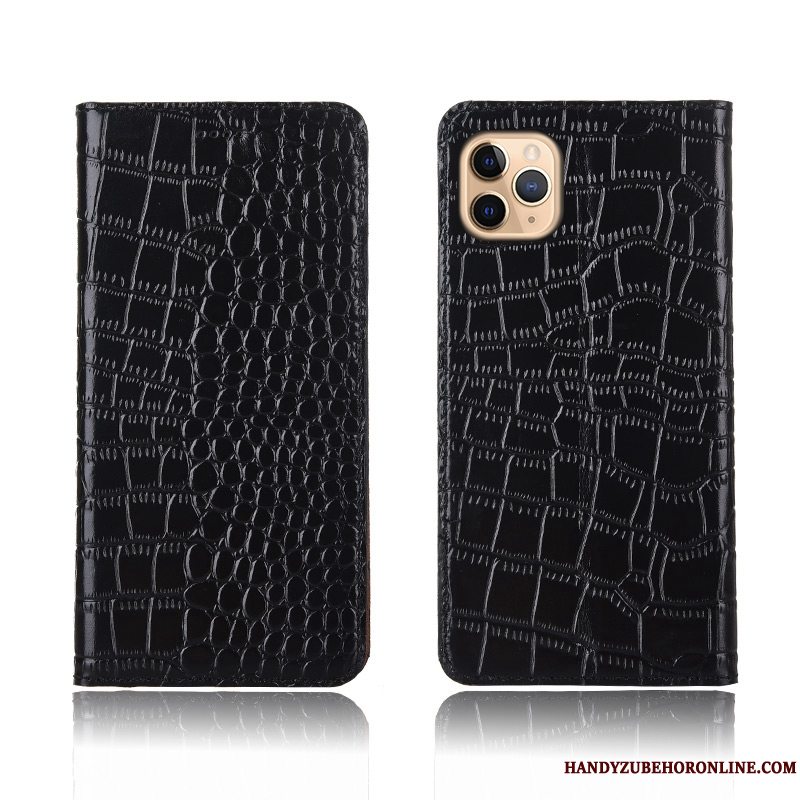 Etui iPhone 11 Pro Silikone Krokodille Anti-fald, Cover iPhone 11 Pro Læder Telefon