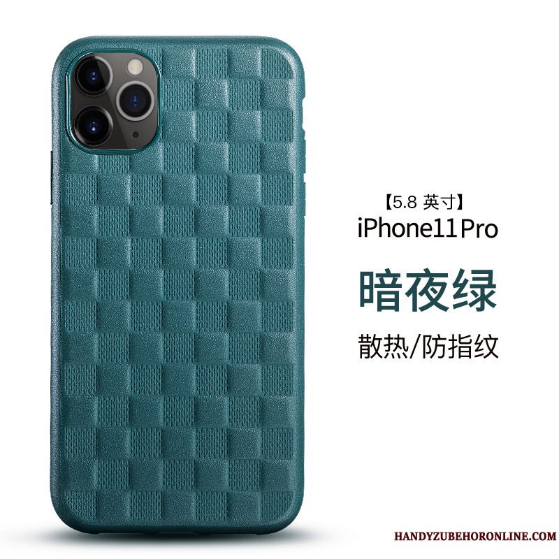 Etui iPhone 11 Pro Silikone Trendy Grøn, Cover iPhone 11 Pro Tasker Telefonny