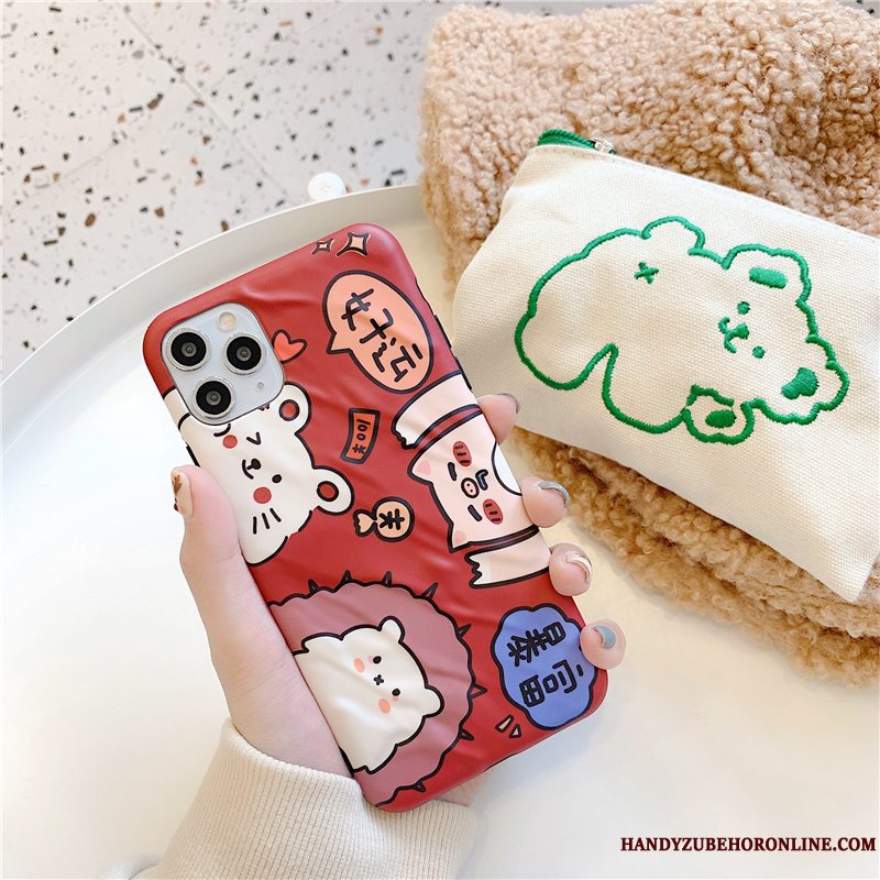 Etui iPhone 11 Pro Tasker Dyr Lille Sektion, Cover iPhone 11 Pro Cartoon Blå Telefon