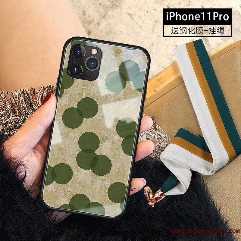 Etui iPhone 11 Pro Tasker Glas Ny, Cover iPhone 11 Pro Grøn Telefon