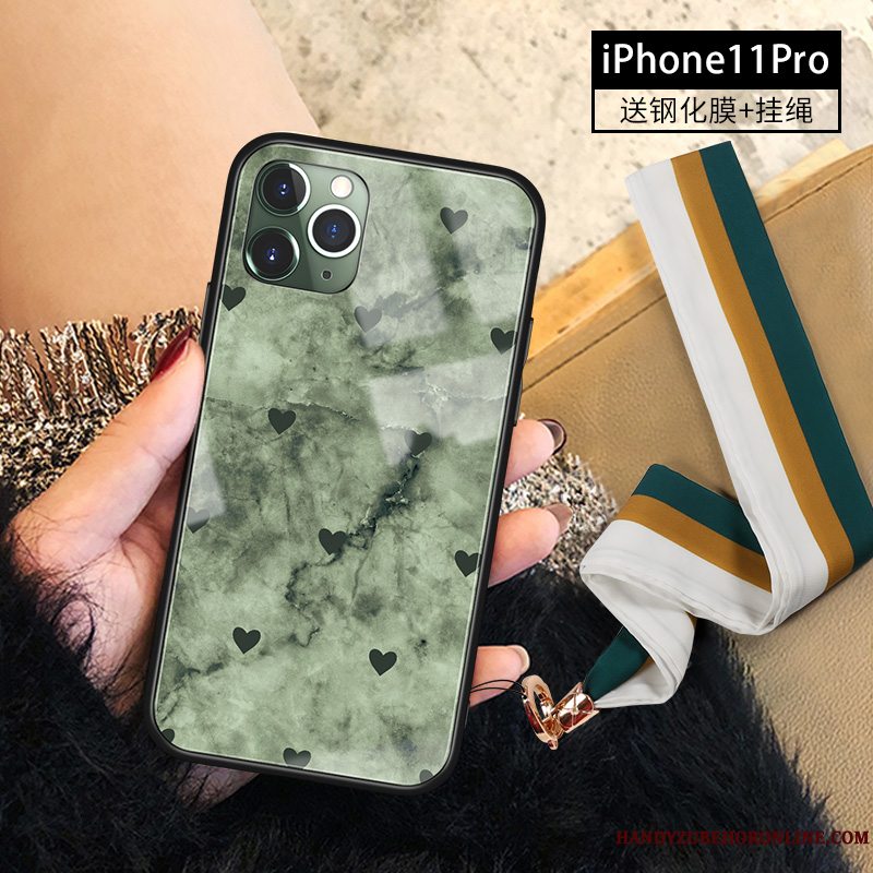 Etui iPhone 11 Pro Tasker Glas Ny, Cover iPhone 11 Pro Grøn Telefon