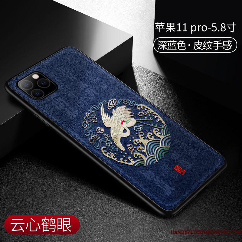 Etui iPhone 11 Pro Tasker Kvalitet Kinesisk Stil, Cover iPhone 11 Pro Kreativ Let Tynd Telefon