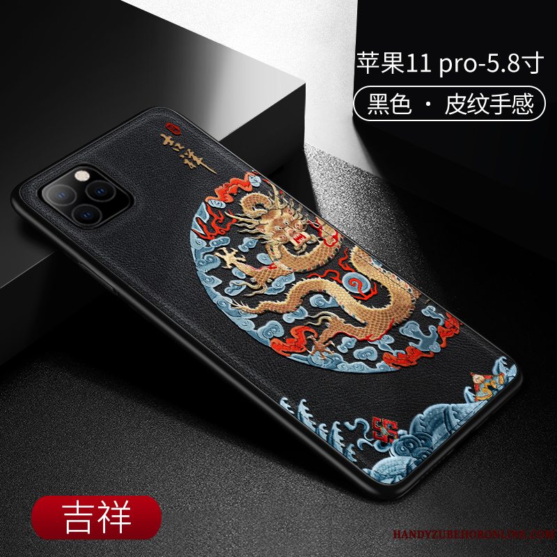 Etui iPhone 11 Pro Tasker Kvalitet Kinesisk Stil, Cover iPhone 11 Pro Kreativ Let Tynd Telefon