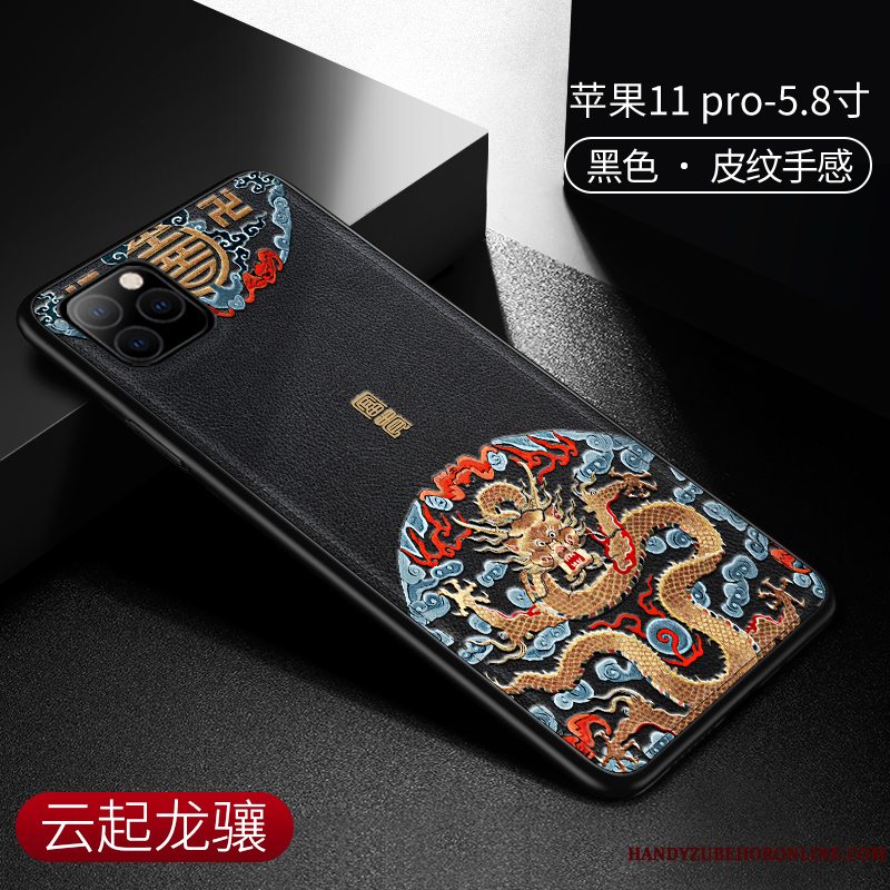 Etui iPhone 11 Pro Tasker Kvalitet Kinesisk Stil, Cover iPhone 11 Pro Kreativ Let Tynd Telefon
