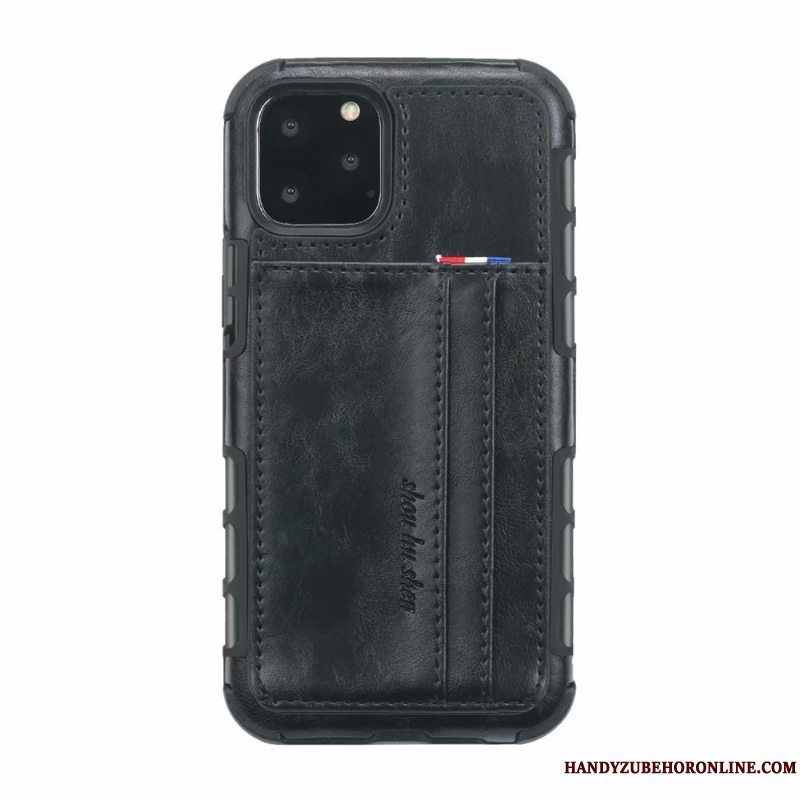 Etui iPhone 11 Pro Vintage Grå Anti-fald, Cover iPhone 11 Pro Tasker Telefonkort