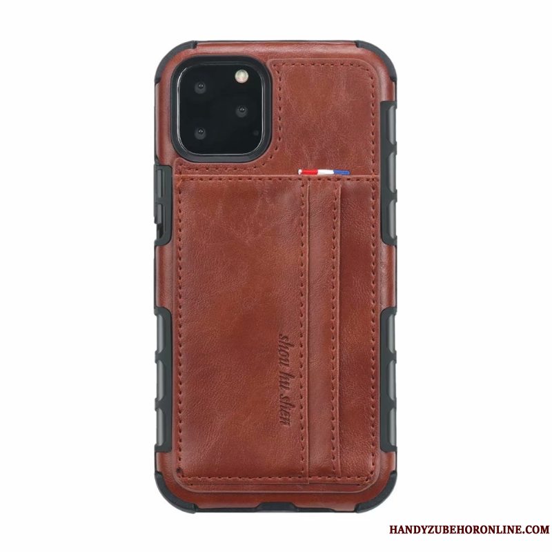 Etui iPhone 11 Pro Vintage Grå Anti-fald, Cover iPhone 11 Pro Tasker Telefonkort