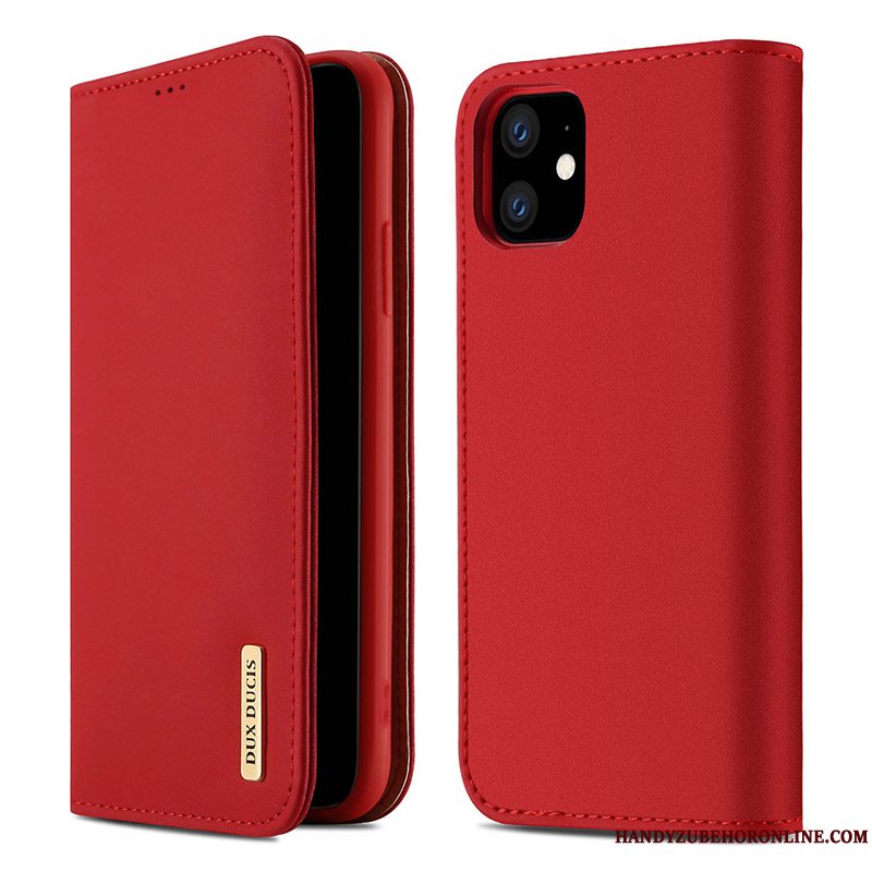Etui iPhone 11 Tasker Ny Rød, Cover iPhone 11 Læder Telefonanti-fald