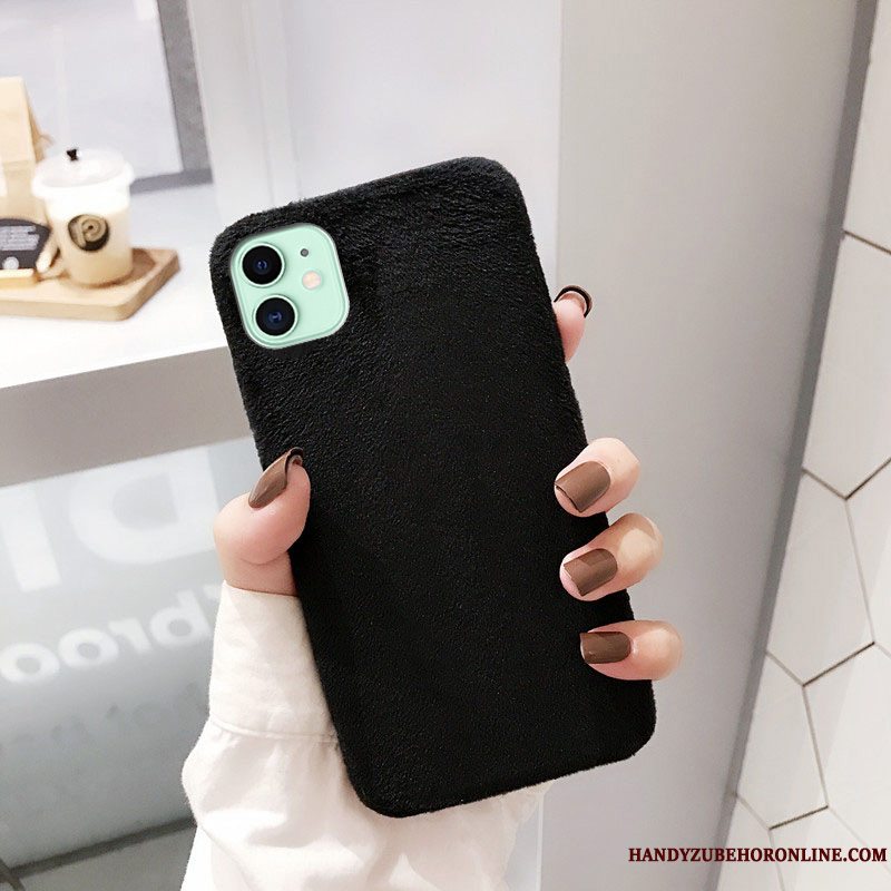 Etui iPhone 11 Tasker Plys Solid Farve, Cover iPhone 11 Kreativ Anti-fald Af Personlighed