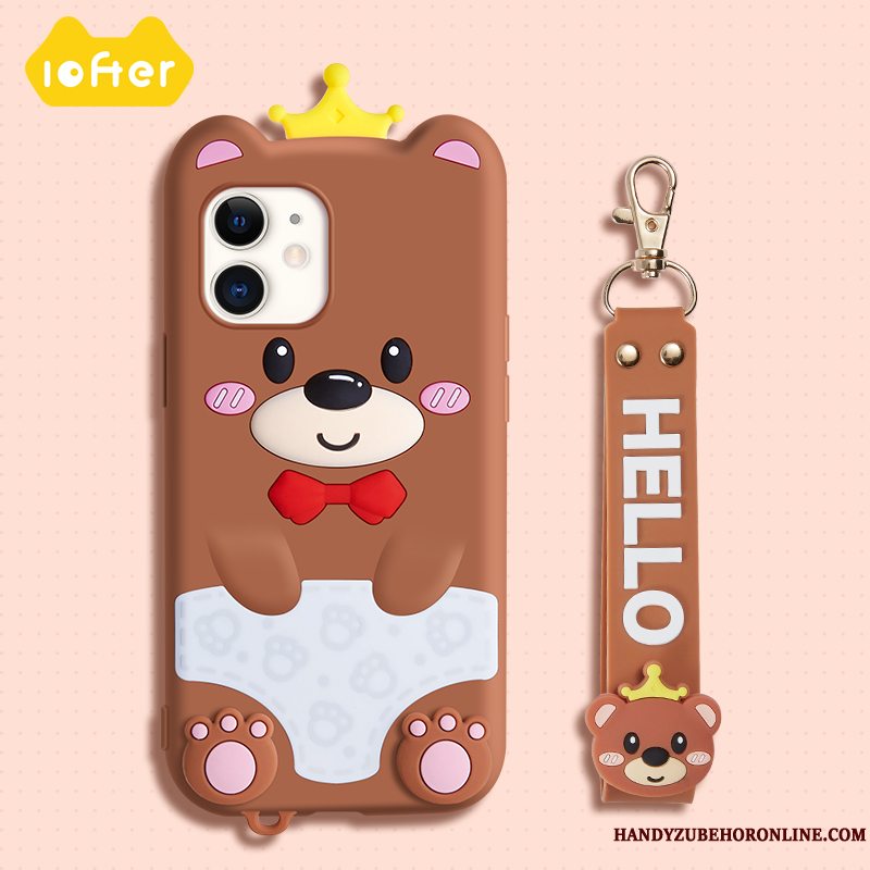 Etui iPhone 12 Cartoon Anti-fald Trend, Cover iPhone 12 Kreativ Elskeren Smuk