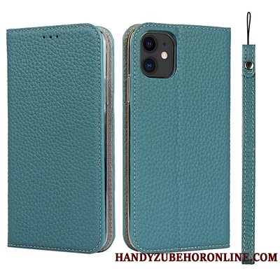 Etui iPhone 12 Luksus High End Telefon, Cover iPhone 12 Tasker Grøn Cow