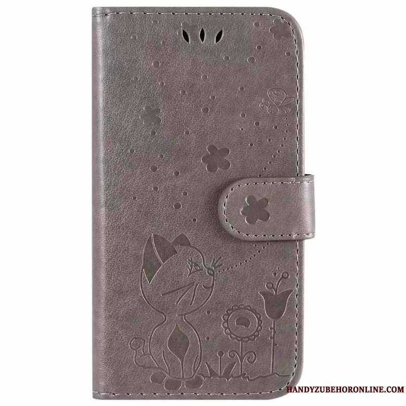 Etui iPhone 12 Læder Telefonlilla, Cover iPhone 12 Folio Kat