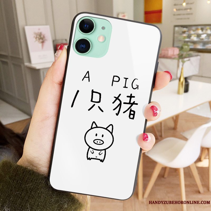 Etui iPhone 12 Mini Cartoon Hvid Glas, Cover iPhone 12 Mini Trend Telefon