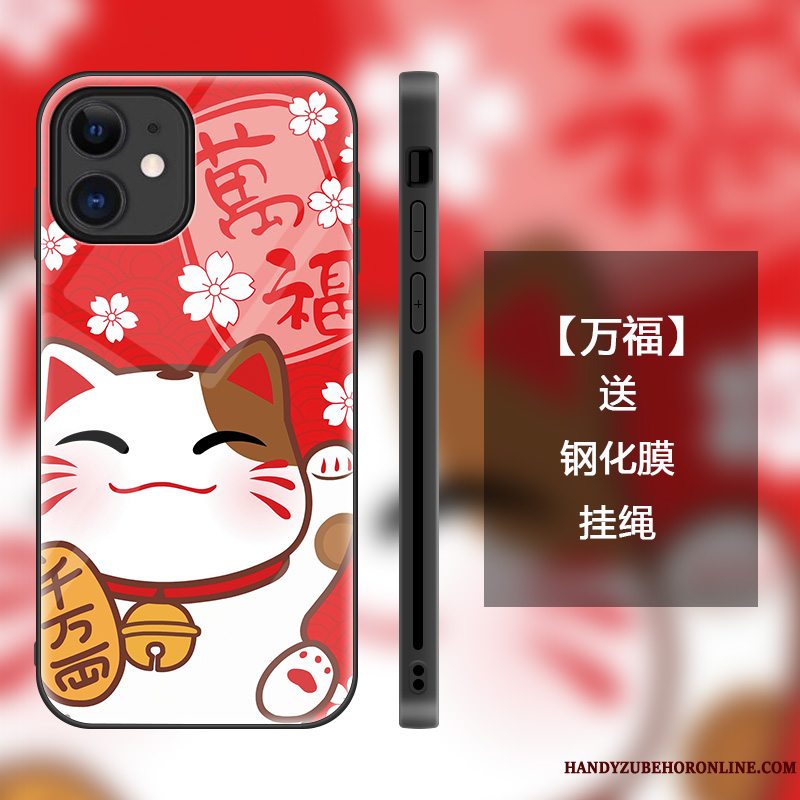 Etui iPhone 12 Mini Tasker Af Personlighed Anti-fald, Cover iPhone 12 Mini Beskyttelse Joyous Rød