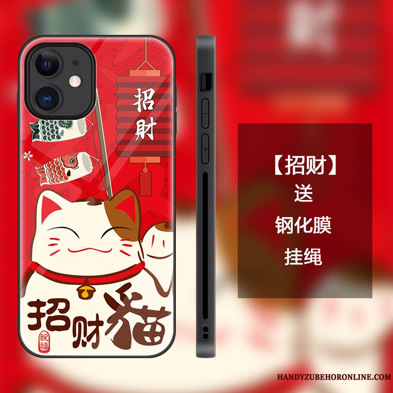 Etui iPhone 12 Mini Tasker Af Personlighed Anti-fald, Cover iPhone 12 Mini Beskyttelse Joyous Rød