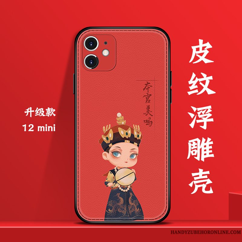 Etui iPhone 12 Mini Tasker Anti-fald Kinesisk Stil, Cover iPhone 12 Mini Kreativ Mini Net Red