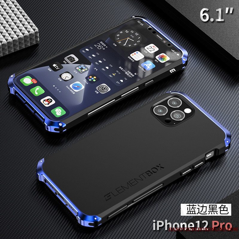 Etui iPhone 12 Pro Beskyttelse Anti-fald Blå, Cover iPhone 12 Pro Tasker Telefonny