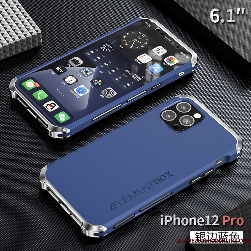 Etui iPhone 12 Pro Beskyttelse Anti-fald Blå, Cover iPhone 12 Pro Tasker Telefonny