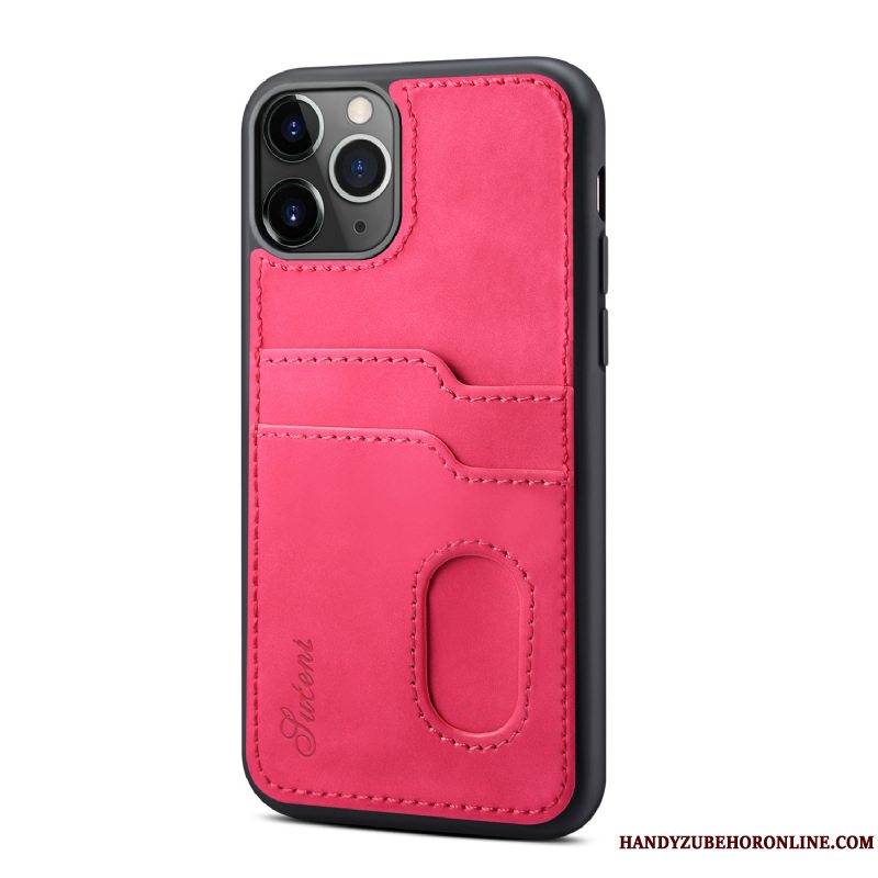 Etui iPhone 12 Pro Max Læder Bagdæksel Kort, Cover iPhone 12 Pro Max Ny Telefon