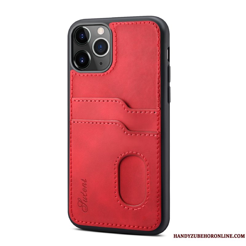 Etui iPhone 12 Pro Max Læder Bagdæksel Kort, Cover iPhone 12 Pro Max Ny Telefon