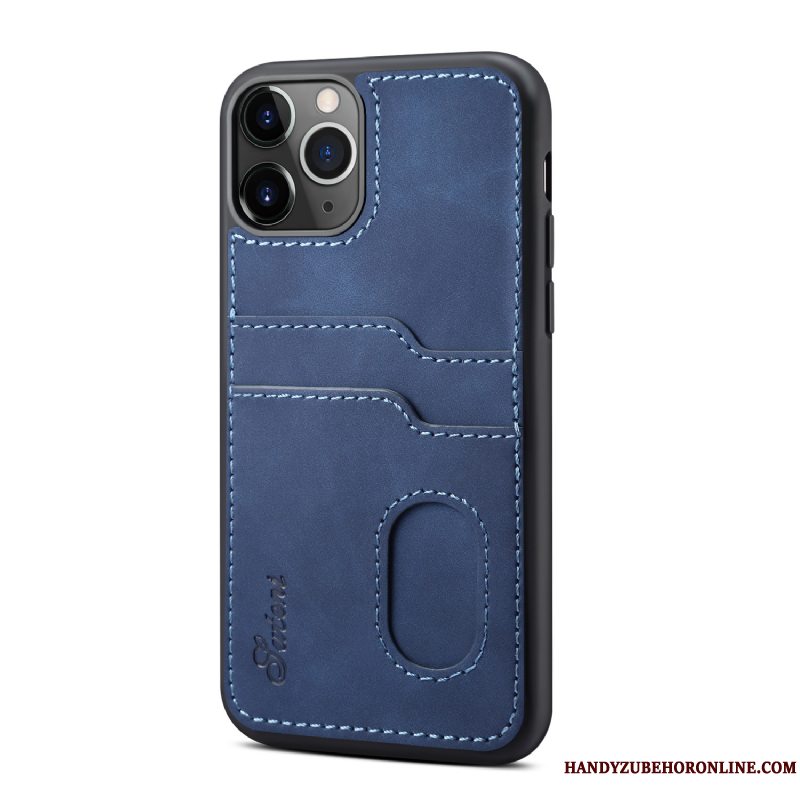 Etui iPhone 12 Pro Max Læder Bagdæksel Kort, Cover iPhone 12 Pro Max Ny Telefon