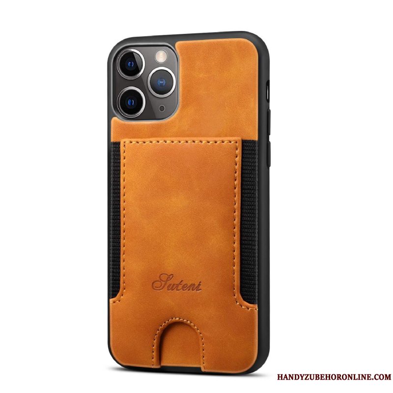 Etui iPhone 12 Pro Max Læder Kort Telefon, Cover iPhone 12 Pro Max Beskyttelse Blå Ny