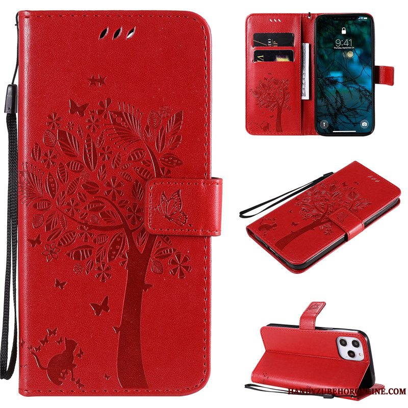 Etui iPhone 12 Pro Max Malet Kort Telefon, Cover iPhone 12 Pro Max Cartoon Anti-fald Lyserød