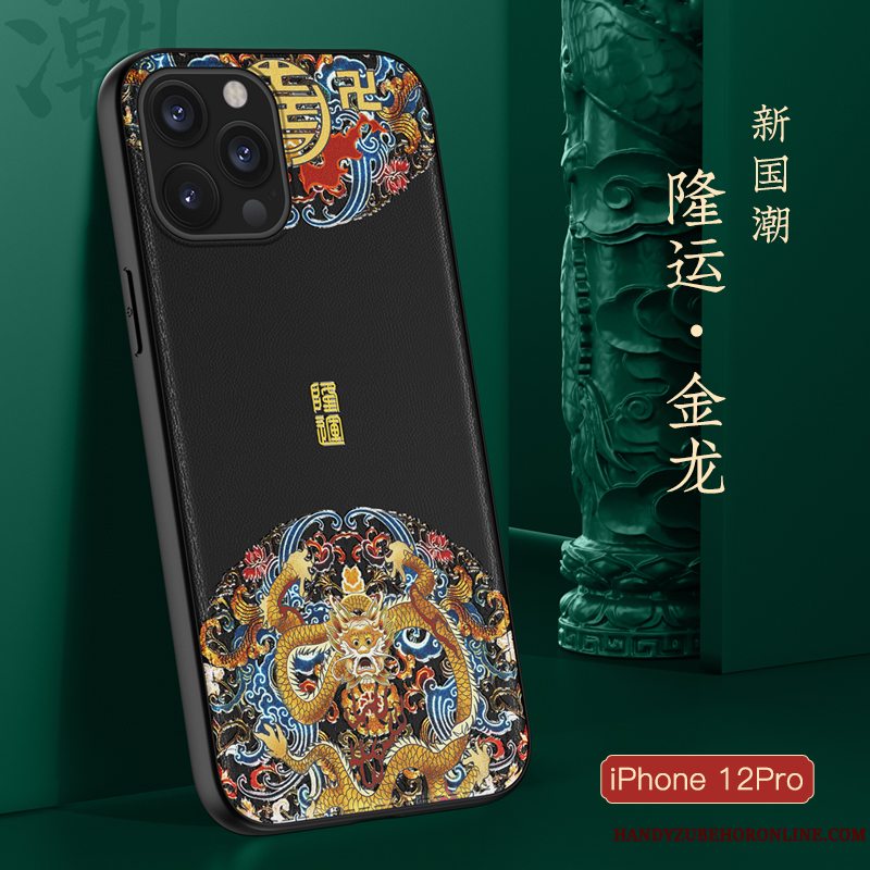 Etui iPhone 12 Pro Tasker Kinesisk Stil Telefon, Cover iPhone 12 Pro Silikone Tynd Ny