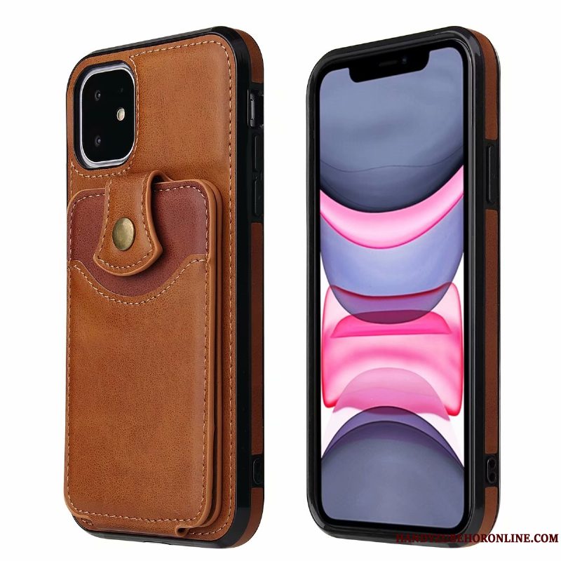 Etui iPhone 12 Tasker Anti-fald Telefon, Cover iPhone 12 Blød Kort Sort