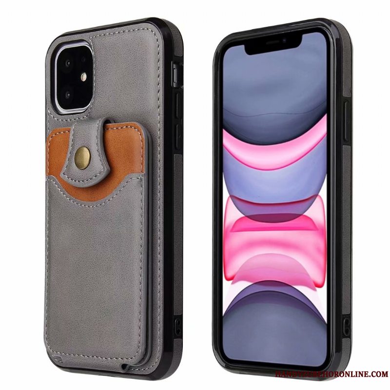 Etui iPhone 12 Tasker Anti-fald Telefon, Cover iPhone 12 Blød Kort Sort