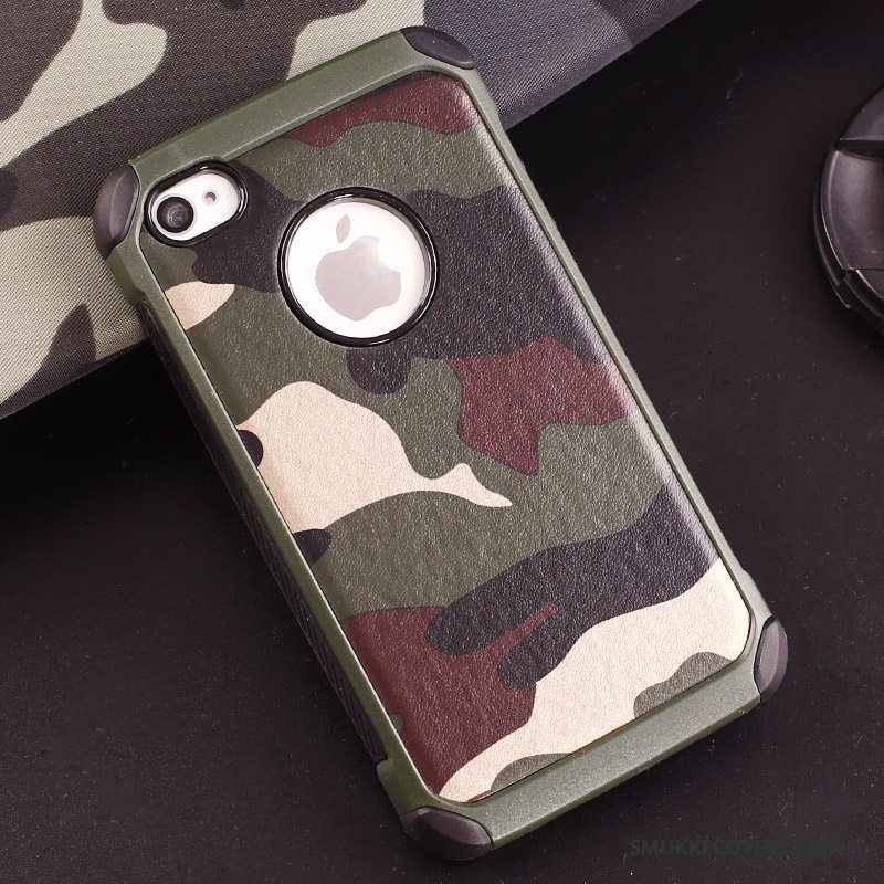 Etui iPhone 4/4s Blød Anti-fald Af Personlighed, Cover iPhone 4/4s Tasker Telefoncamouflage