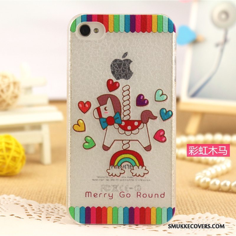Etui iPhone 4/4s Malet Mønster Let Tynd, Cover iPhone 4/4s Farve Telefon