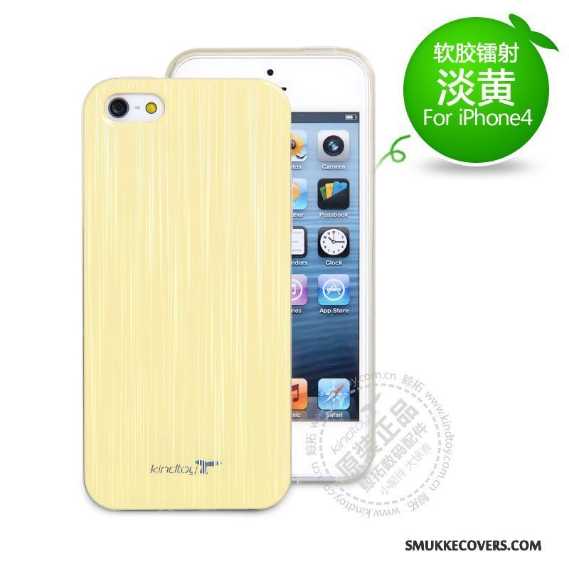 Etui iPhone 4/4s Silikone Mørkeblå Hvid, Cover iPhone 4/4s Beskyttelse Telefon