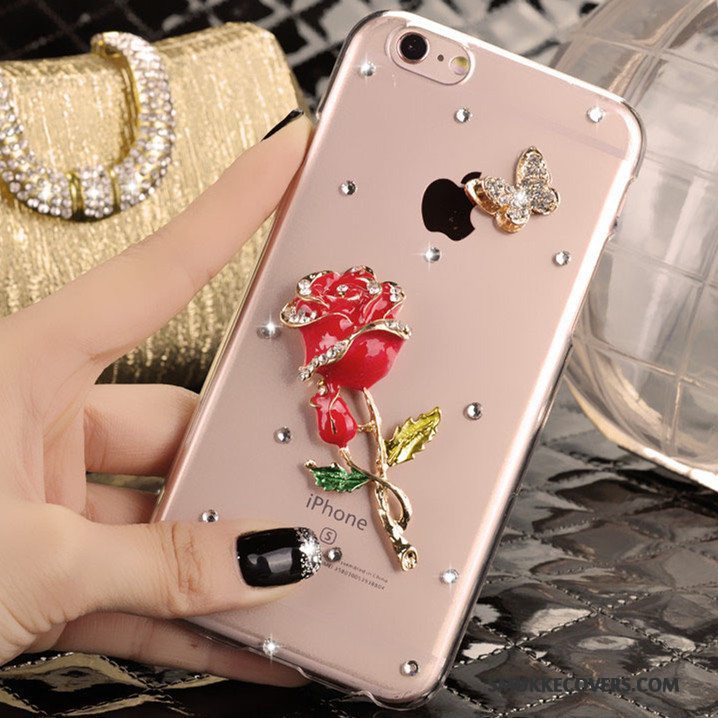 Etui iPhone 4/4s Strass Ny Rød, Cover iPhone 4/4s Beskyttelse Trend