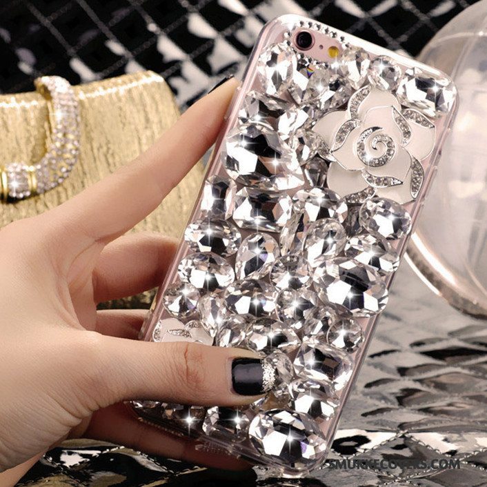 Etui iPhone 4/4s Strass Sølv Smuk, Cover iPhone 4/4s Krystal Trend