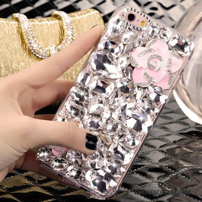 Etui iPhone 4/4s Strass Sølv Smuk, Cover iPhone 4/4s Krystal Trend