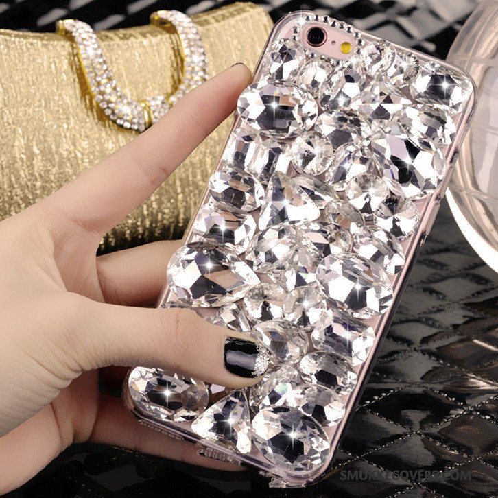 Etui iPhone 4/4s Strass Sølv Smuk, Cover iPhone 4/4s Krystal Trend