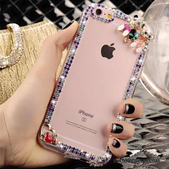 Etui iPhone 4/4s Strass Trend Lyserød, Cover iPhone 4/4s Smuk Krystal