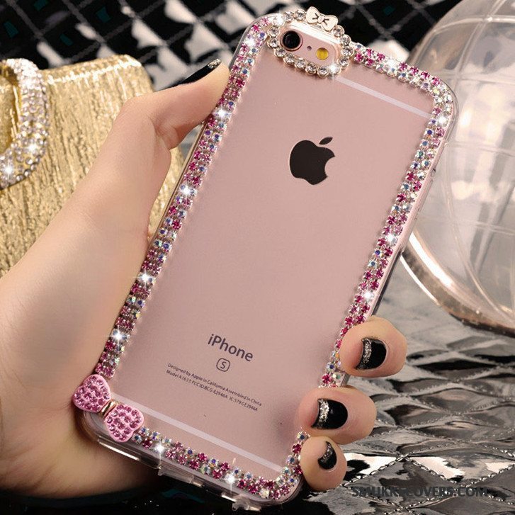 Etui iPhone 4/4s Strass Trend Lyserød, Cover iPhone 4/4s Smuk Krystal