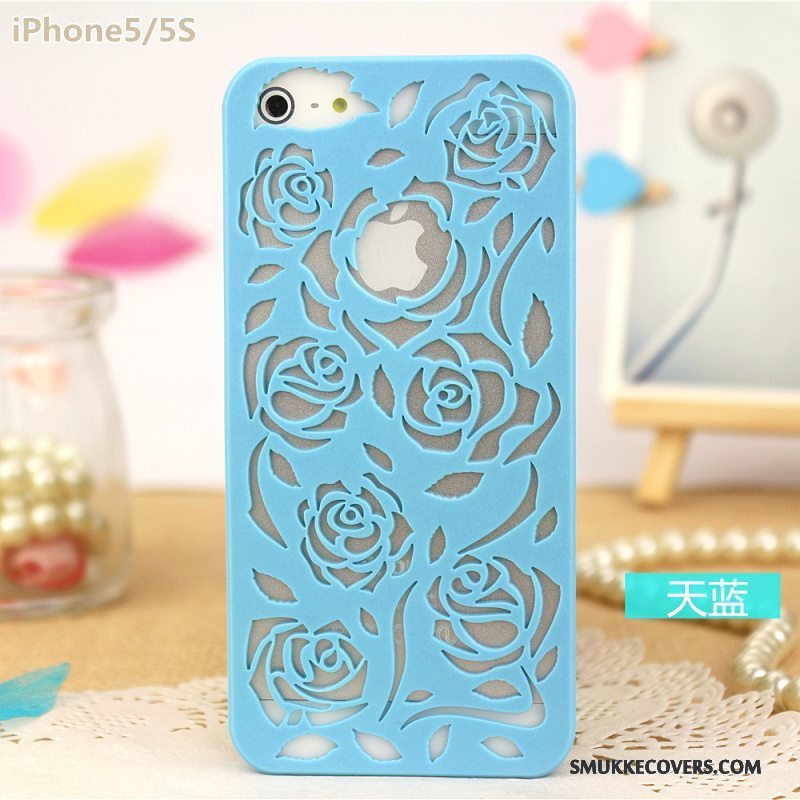 Etui iPhone 5/5s Beskyttelse Carving Let Tynd, Cover iPhone 5/5s Telefonrose