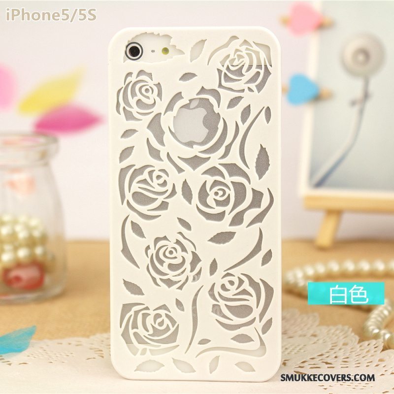 Etui iPhone 5/5s Beskyttelse Carving Let Tynd, Cover iPhone 5/5s Telefonrose