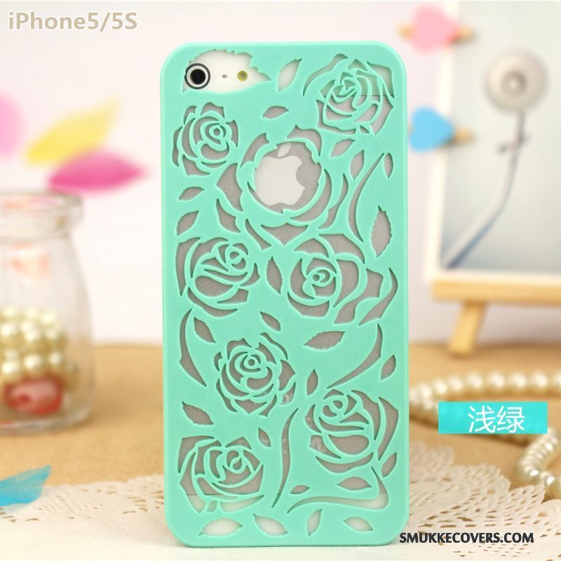 Etui iPhone 5/5s Beskyttelse Carving Let Tynd, Cover iPhone 5/5s Telefonrose